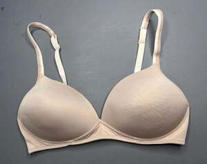 Warner's Lightly Lined Underwired T-shirt Bra 36B Beige 2 Toned Straps 4003R1